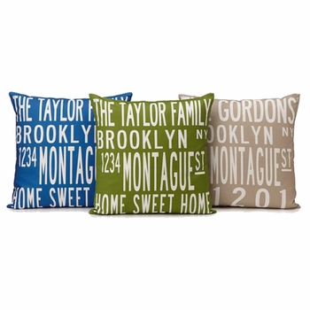 custom family home pillow
