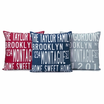 custom family home pillow