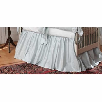 Custom Ivory Silk Gathered Crib Skirt