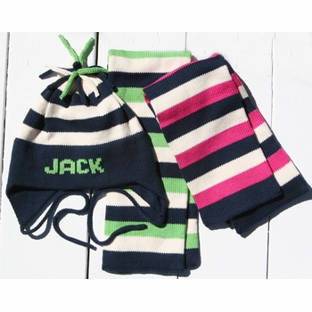 Custom Knit Stripe Cotton Scarf