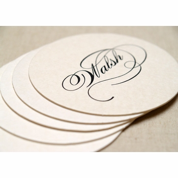 custom letterpress coasters