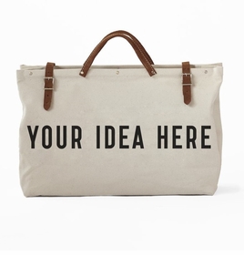 custom text weekender tote- YOUR Design