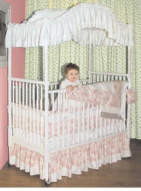 Custom Toile Crib Bedding