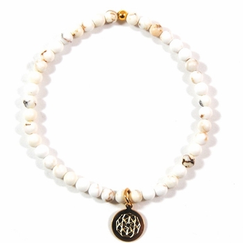 Customize Your Charm - Mini Ivory Howlite Classic Charm Bracelet