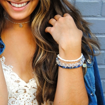 Customize Your Charm - Mini Mother Of Pearl Classic Charm Bracelet