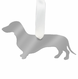 Dachshund Christmas Ornament - Silver
