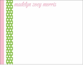 Dancing Dots Pink Children's Stationery