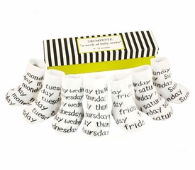 days of the week baby socks
