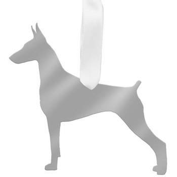 doberman pinscher christmas ornament - gold