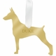 Doberman Pinscher Christmas Ornament - Silver
