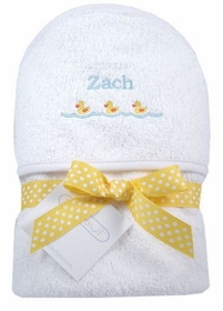 ducks personalized hooded towel