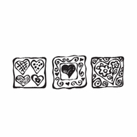 e92 - trio of heart squares