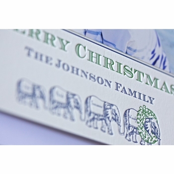 elephant family holiday card