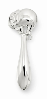 Elephant Sterling Silver Baby Rattle