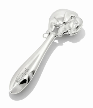 Elephant Sterling Silver Baby Rattle