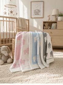 elephants baby blanket