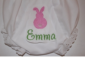 Embroidered Bunny Bloomer