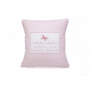 embroidered butterfly baby pillow