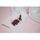 Embroidered Chocolate Bunny Bow