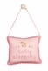 embroidered crib bedding set - pink sheep