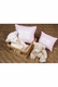 embroidered crib bedding set - pink sheep