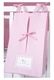 embroidered crib bedding set - pink sheep
