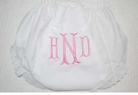 Embroidered Diaper Cover, Fishtale Monogram