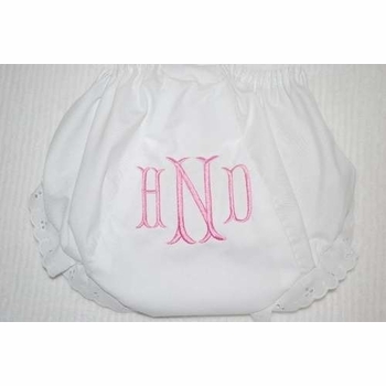 embroidered diaper cover - fishtale monogram
