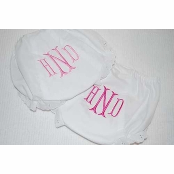 embroidered diaper cover - fishtale monogram
