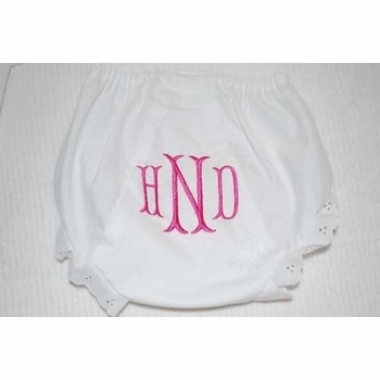 embroidered diaper cover - fishtale monogram