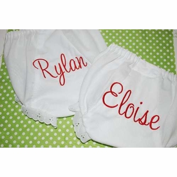 Embroidered Diaper Cover with Script Name
