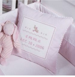 embroidered elephant pillow