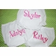 Embroidered Name Monogrammed Bloomers Diaper Cover Panty - Curly