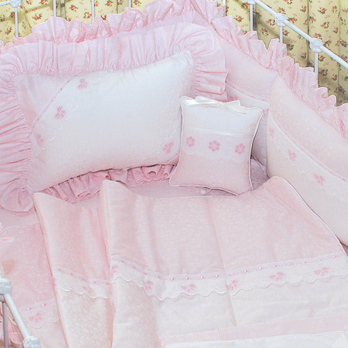embroidered orchidee and primel crib bedding blauen crib bedding