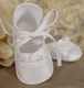 Embroidered & Pearled Silk Christening Gown