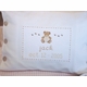 embroidered pique teddy bear pillow