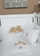 embroidered pique teddy bear pillow