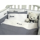 embroidered train crib bedding