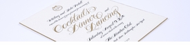 engraved cocktail & dinner parties
