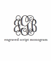 engraved script monogram