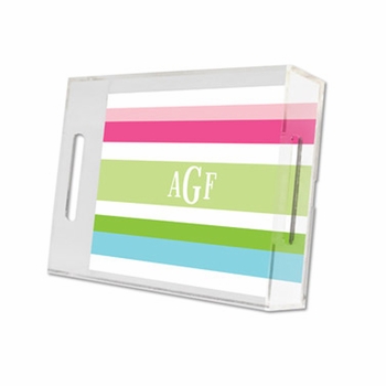 espadrille preppy lucite tray - small