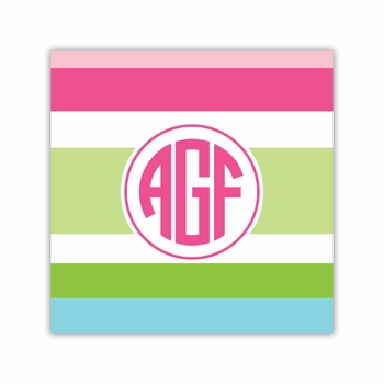 espadrille preppy square paper coaster<br>set of 50