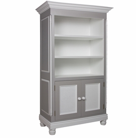 Evan Bookcase - Dior Gray & White