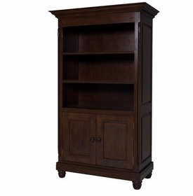 Evan Bookcase with Doors - French Walnut
