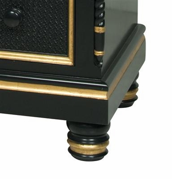 evan chest - black with gold gilding trim-out