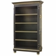 Evan Open Bookcase - Black with Gold Gilding