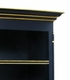 Evan Open Bookcase - Black with Gold Gilding