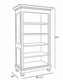 Evan Open Bookcase - Black with Gold Gilding
