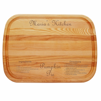 Everyday Board Large Personalized Pumpkin Pie Recipe