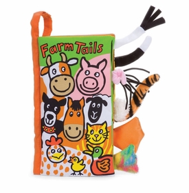 farm tails plush book by jelly cat